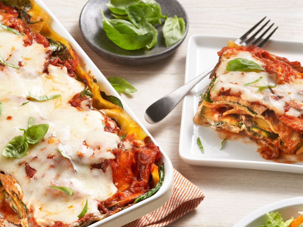 Smaller image of prepared Low FODMAP Zucchini & Eggplant Layered Lasagna recipe
