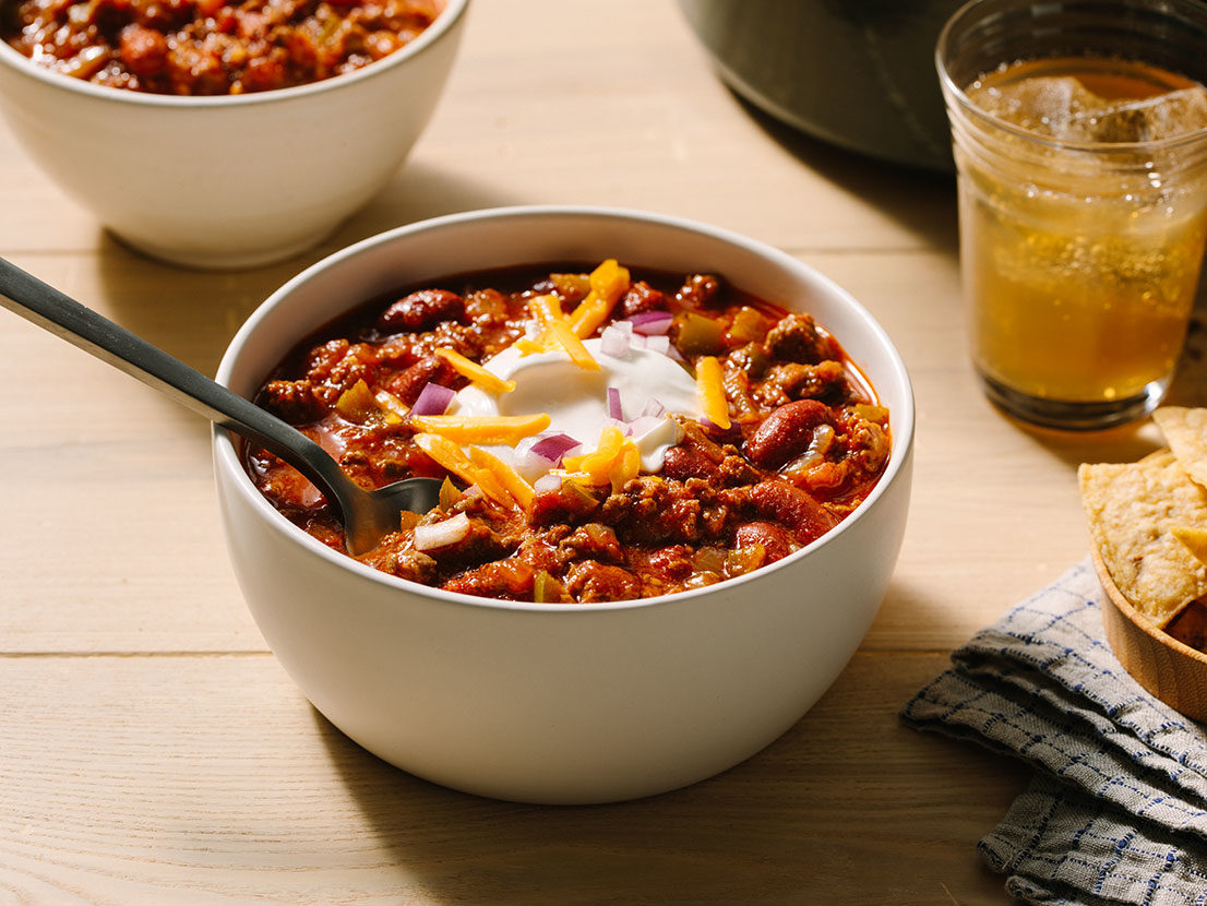 Image of prepared Hearty Veggie Beef Chili recipe