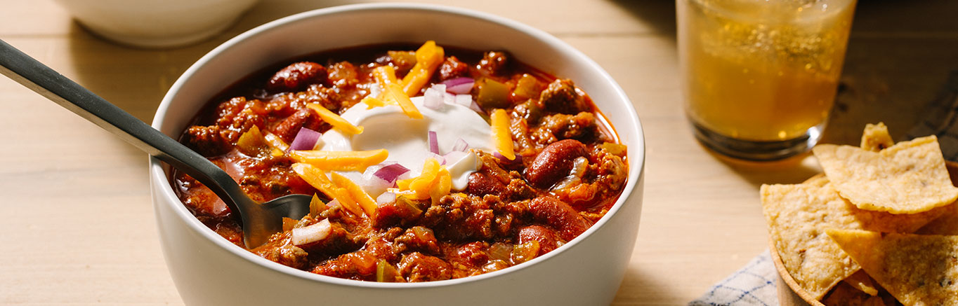 Image of prepared Hearty Veggie Beef Chili recipe