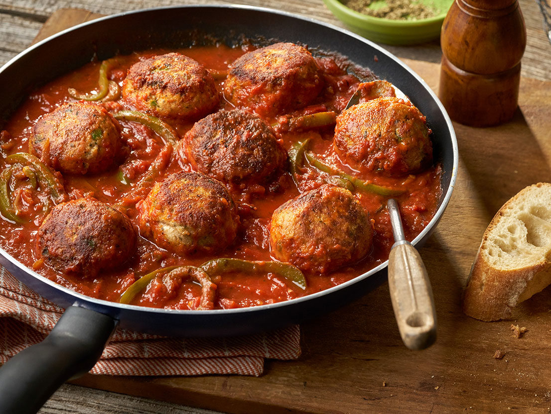 Image of prepared Chicken Cacciatore Meatballs