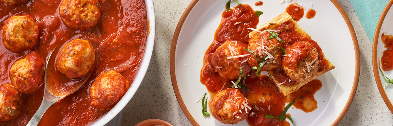 Image of prepared Chicken Parmesan Meatballs