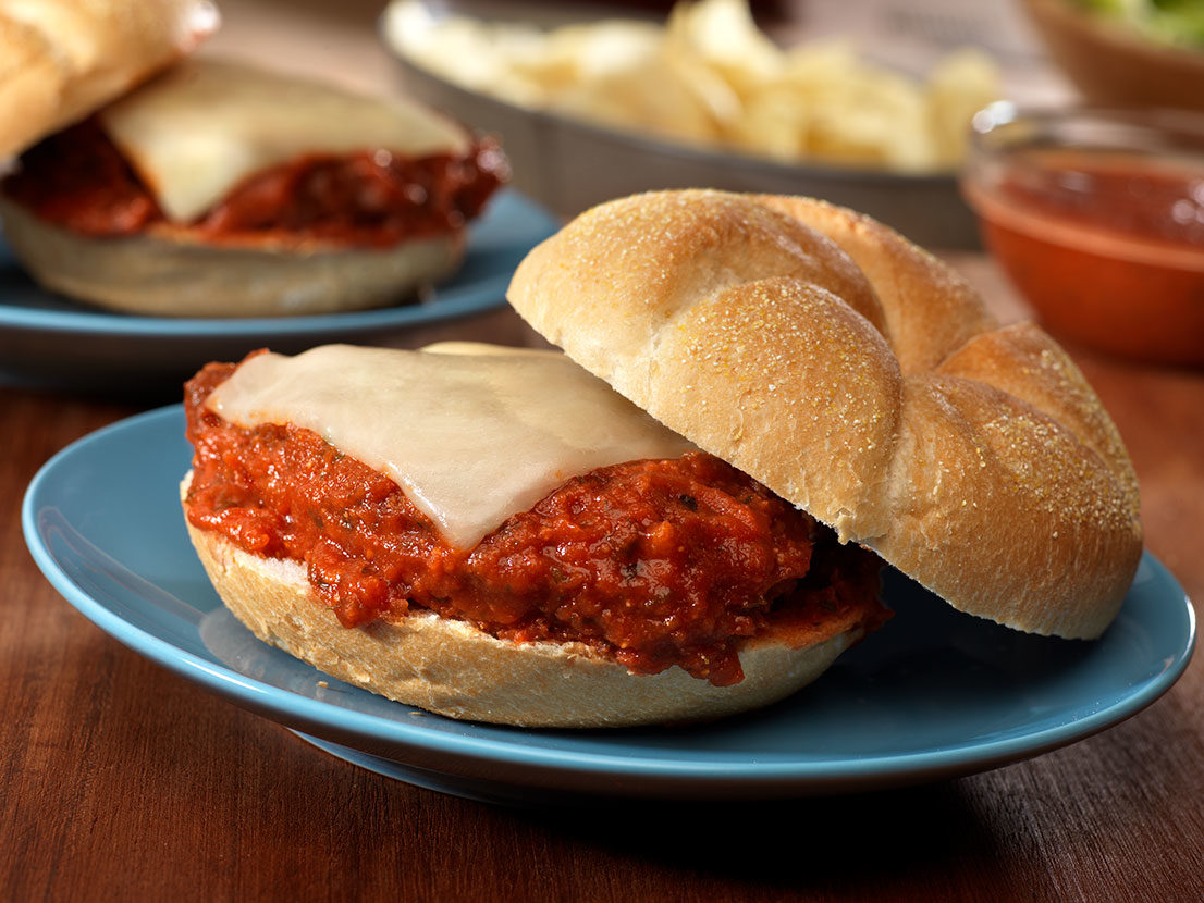 Image of prepared Easy Chicken Parm Sandwiches