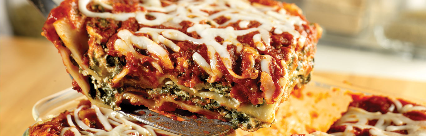 Image of the prepared Extra-Easy Spinach Lasagna recipe