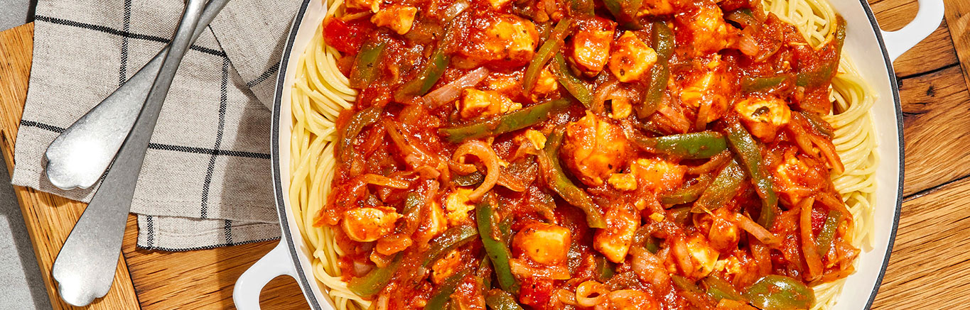 Image of prepared Italian Chicken with Peppers & Onions