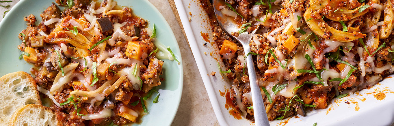 Image of prepared Low FODMAP Italian Quinoa Bake recipe