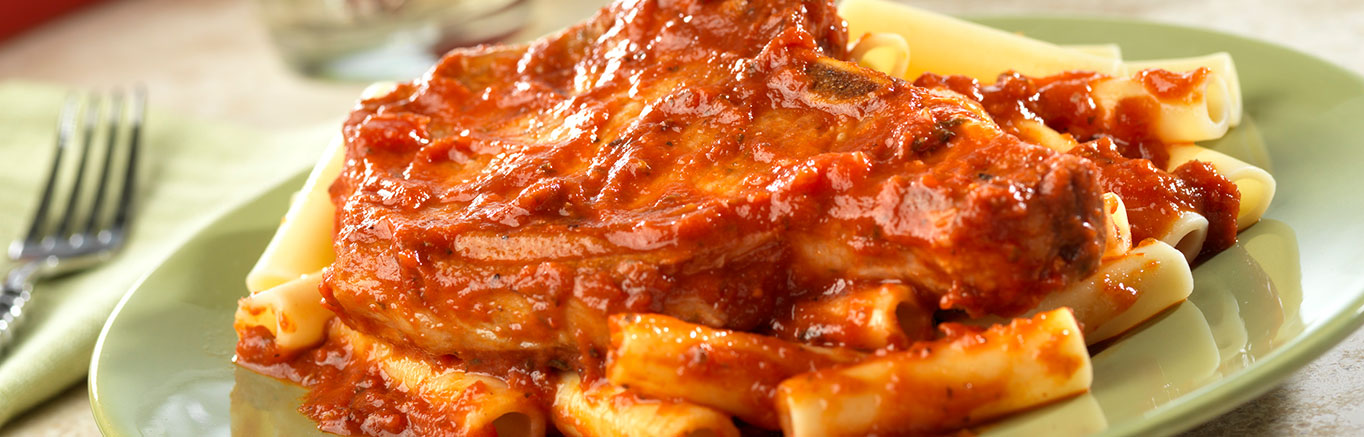 Image of prepared Italian-Style Skillet Pork Chops recipe