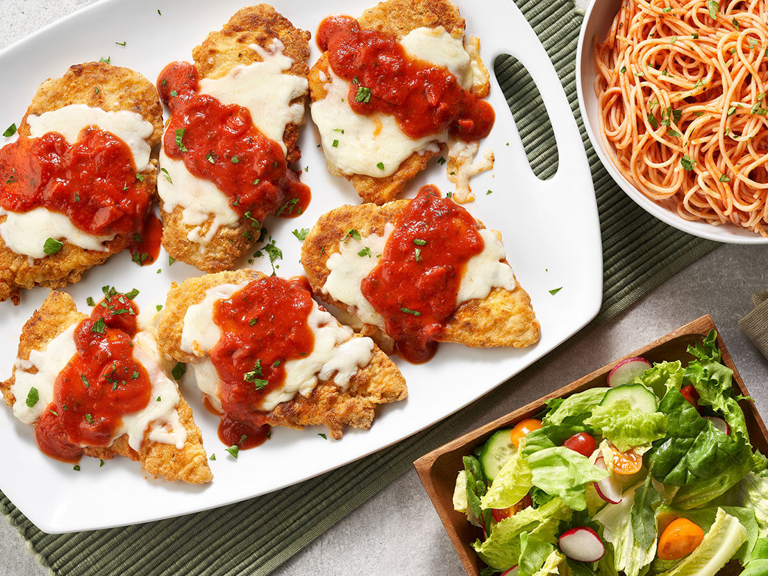 Image of prepared Low FODMAP Chicken Parmesan recipe
