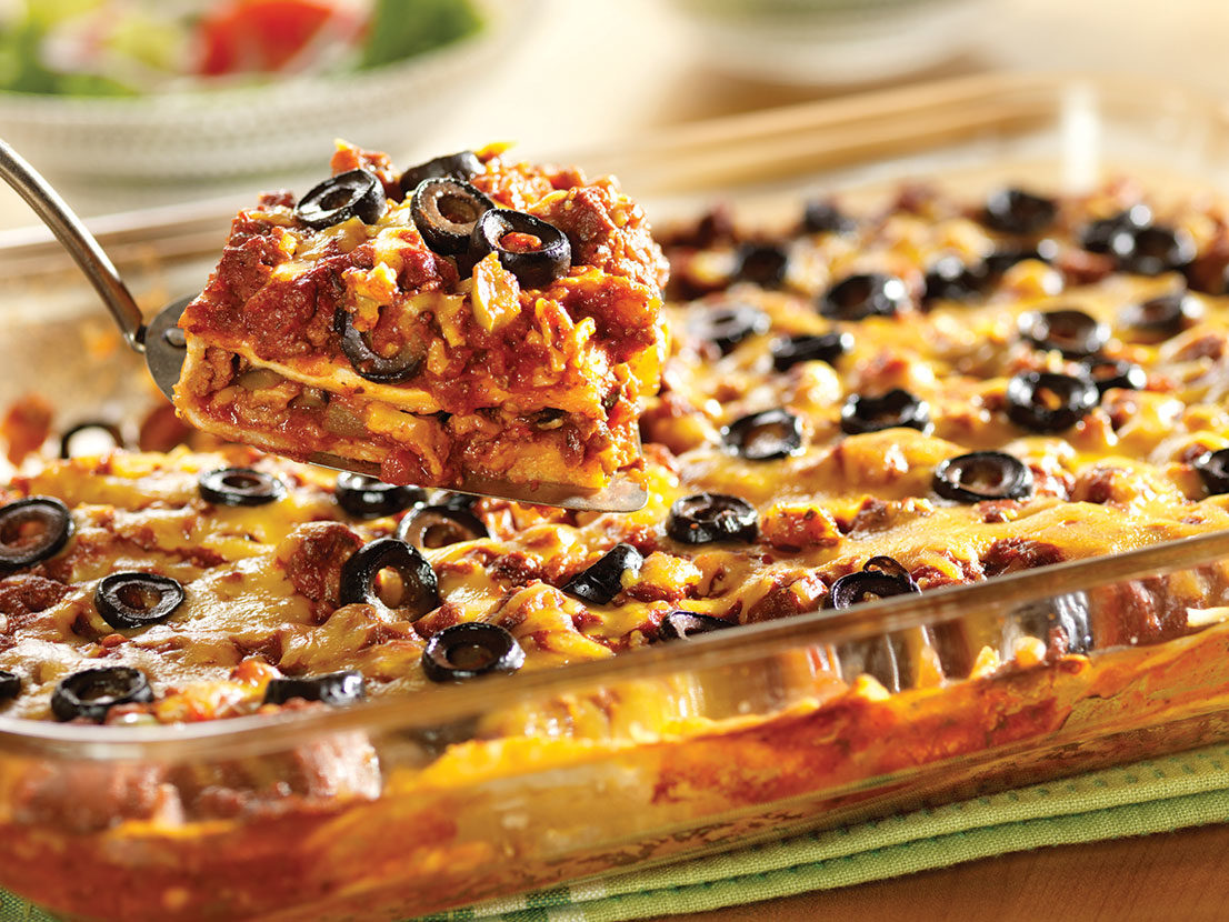 Image of prepared Mexican Tortilla Lasagna