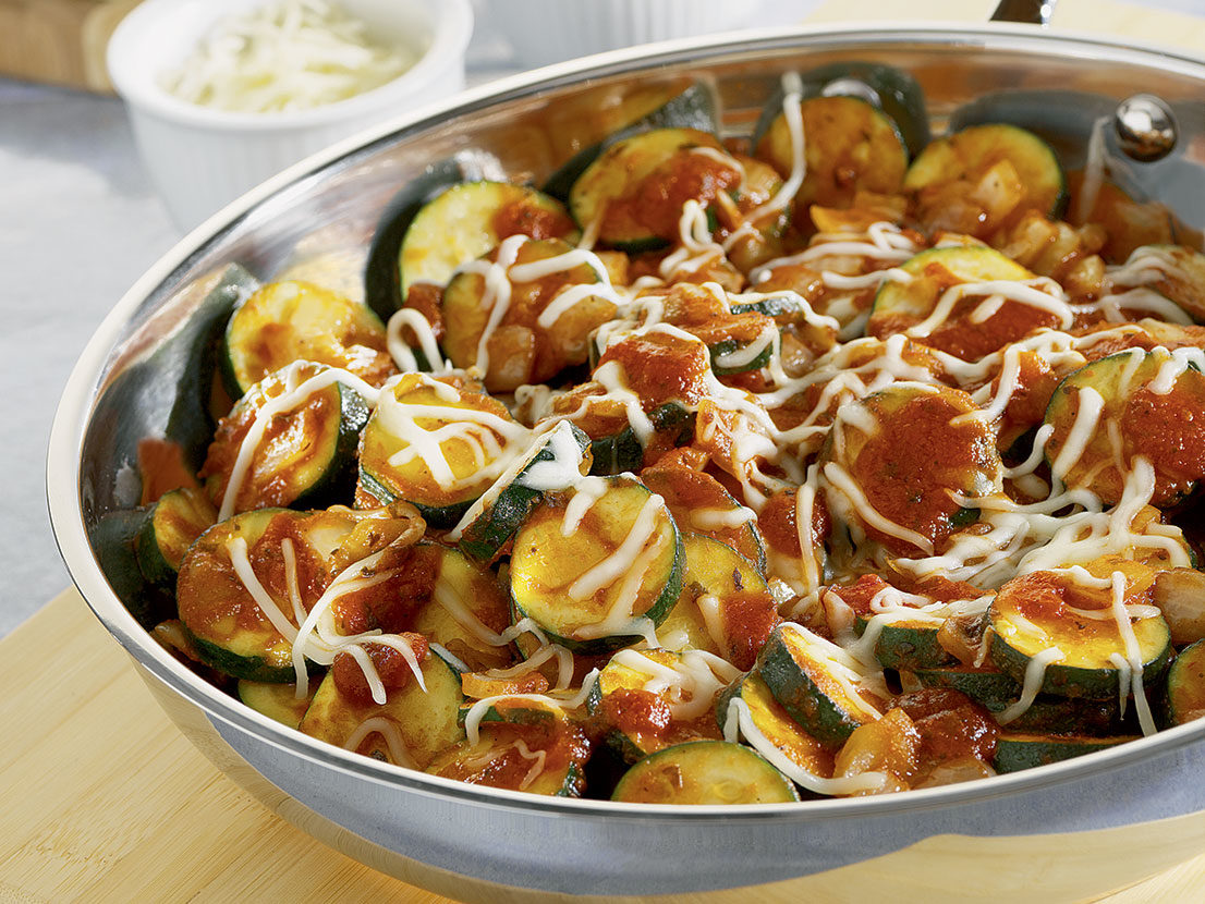 Image of prepared Mozzarella Zucchini Skillet