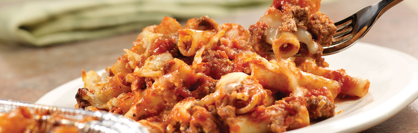 Image of prepared Now & Later Baked Ziti recipe