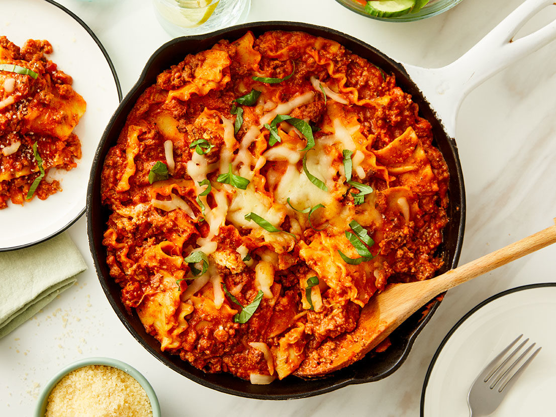 Image of prepared One Pot Skillet Lasagna