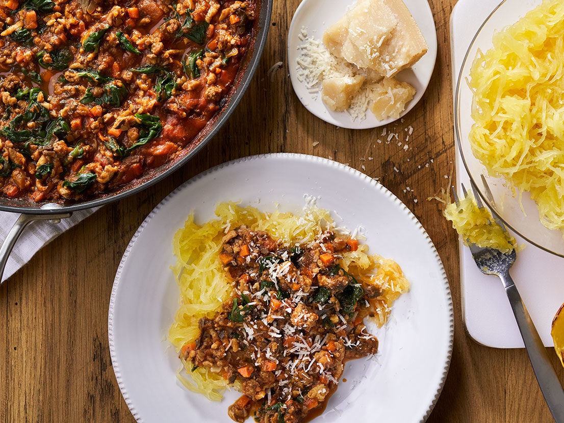 Image of prepared Spaghetti Squash Bolognese recipe