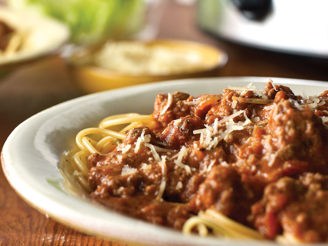 Image of prepared Slow Cooker Spaghetti Bolognese