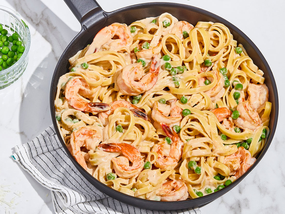 Image of prepared Shrimp Alfredo
