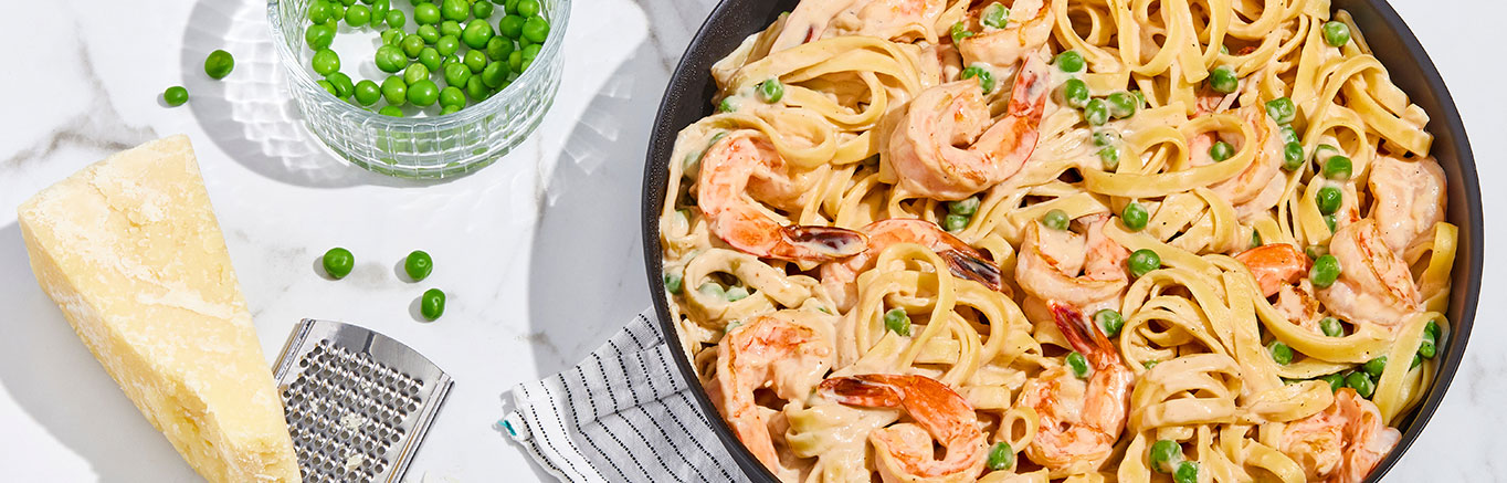 Image of prepared Shrimp Alfredo